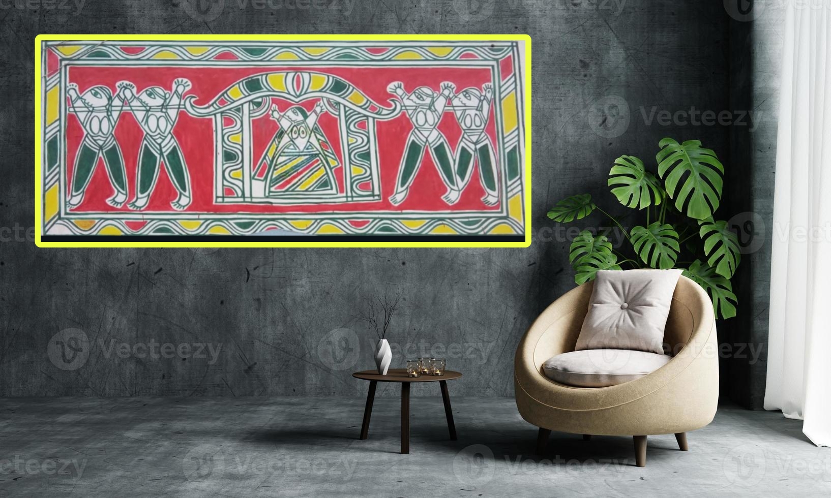 Manjusha Art – The Folk Painting of Bhagalpur Depicting the Legend of Bihula and the Snake Goddess .