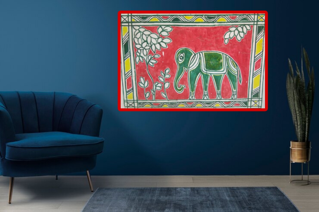 Vibrant Folk Art Elephant