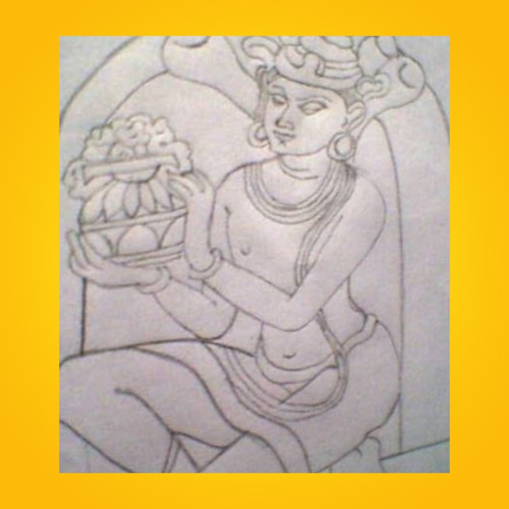 Divine Grace Holding the Floral Offering