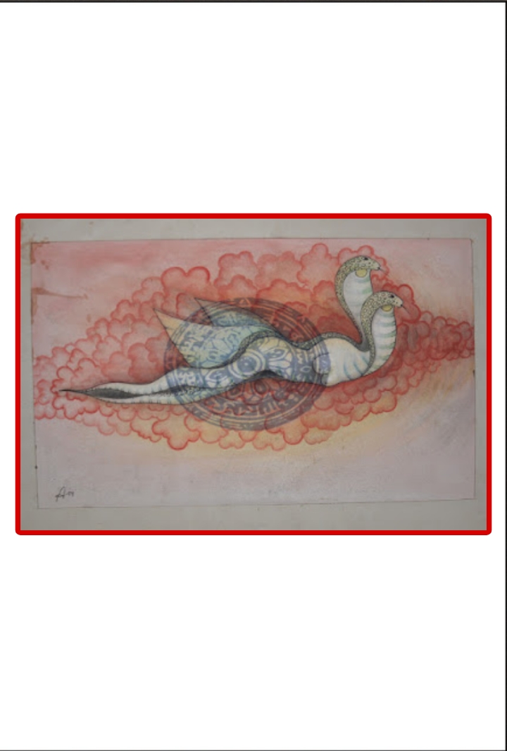 “The Dual-Headed Serpent in a Mystical Cloud”
