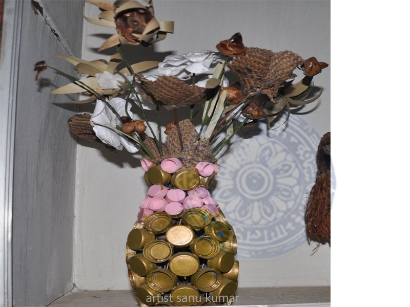 Cape work flower pot craft